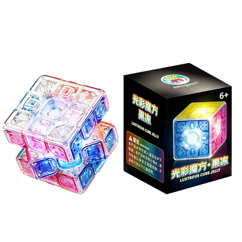 (image for) SengSo Lustrous 3x3x3 Cube Colored Jelly with Built-in Lighting
