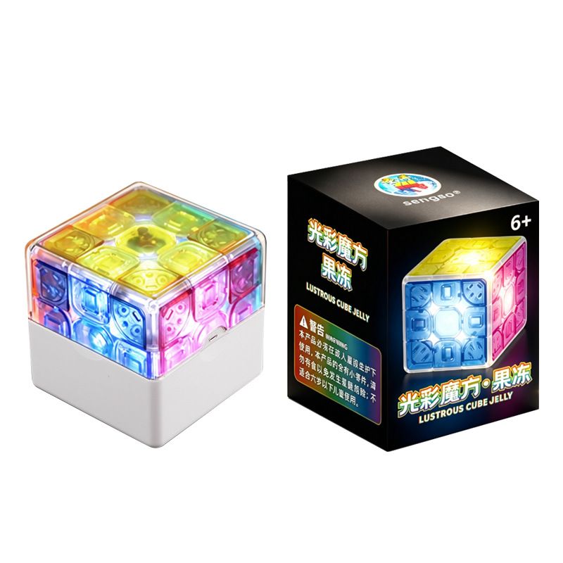 (image for) SengSo Lustrous 3x3x3 Cube Colored Jelly with Built-in Lighting