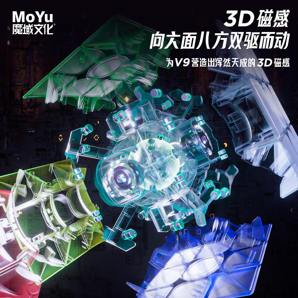 (image for) MoYu WeiLong WRM V9 3x3 Magnetic Speed Cube, MagLev Ball Core Magic Coat, Flagship Competition Puzzle