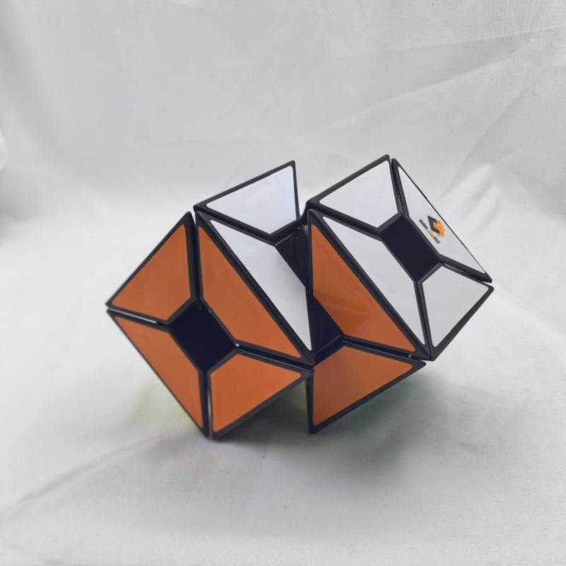 (image for) CubeTwist Void Edge 2‑in‑8 Siamese 3x3 Rotation‑Limited Hollow Puzzle Cube
