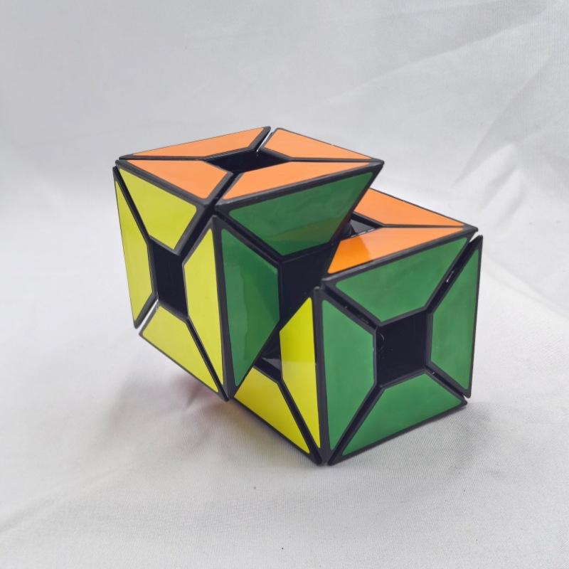 (image for) CubeTwist Void Edge 2‑in‑8 Siamese 3x3 Rotation‑Limited Hollow Puzzle Cube